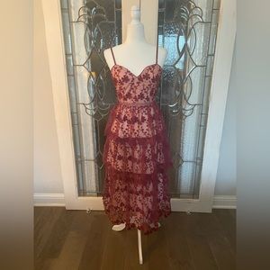 Endless Rose Tiered Lace Midi